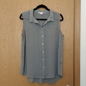 H&M Diamond Pattern Button-Down Tank
